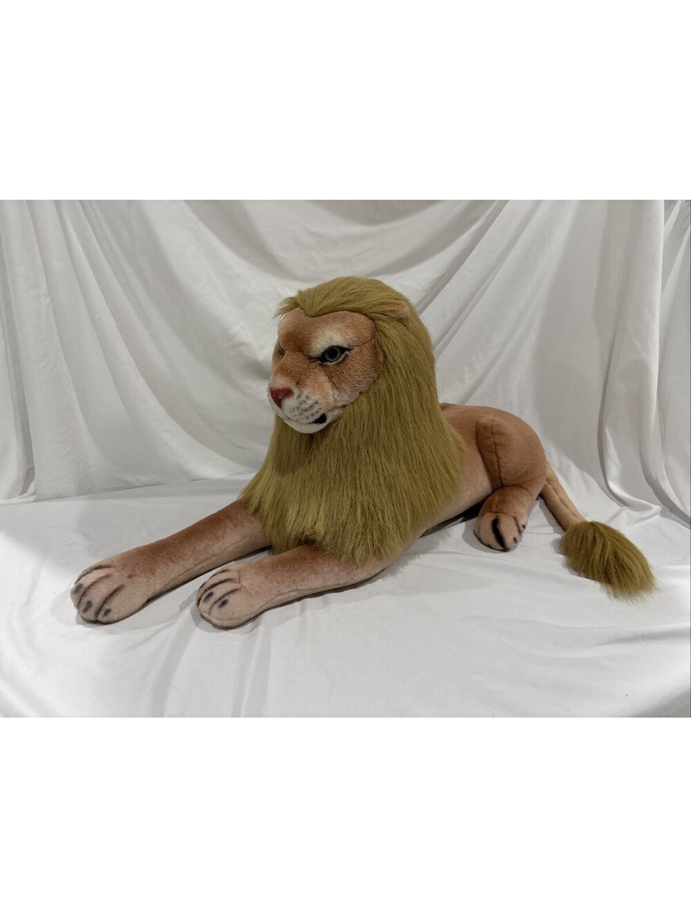 Kelly Toy Lion Plush XL  Long Mane  Vintage 31” Life Like, Clean Great Condition